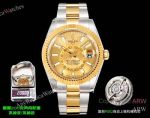 AR+ Factory Weighted Version Rolex SKY-DWELLER GoldFace 904L 2-Tone Yellow Gold Watch 42mm